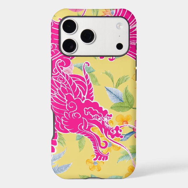 Asian Dragon - Pink on Pastel (Back)