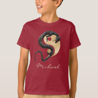 Asian Eastern Year of the Dragon Gold Yin Yang