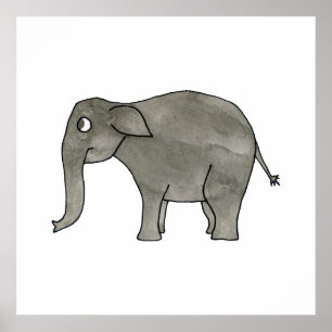 Asian Elephant. Poster