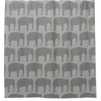 Asian Elephant Silhouettes Pattern