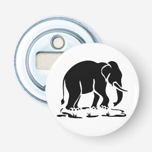 Asian Elephants Ahead Thai Elephant Trekking Sign Bottle Opener