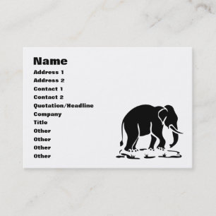 Asian Elephants Ahead Thai Elephant Trekking Sign Business Card