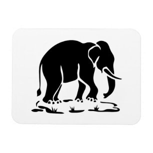 Asian Elephants Ahead Thai Elephant Trekking Sign Magnet