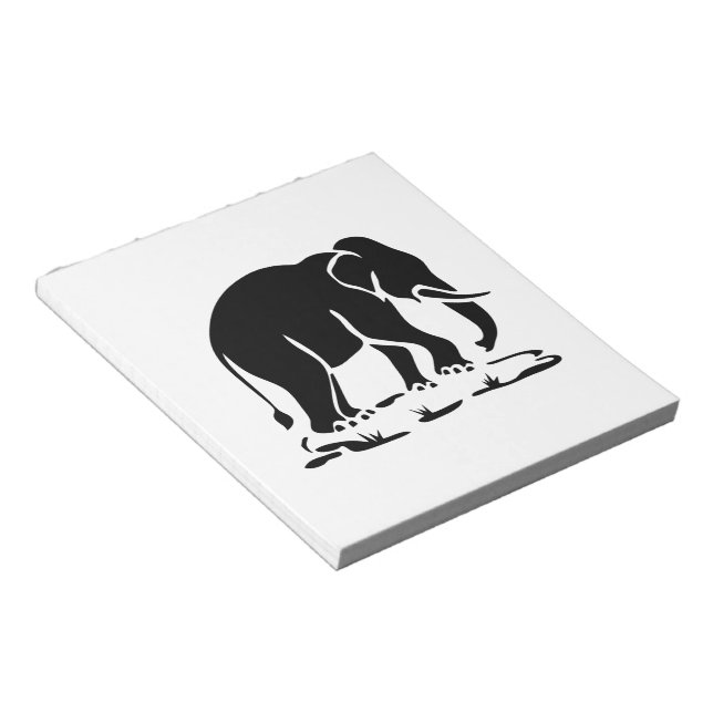 Asian Elephants Ahead Thai Elephant Trekking Sign Notepad (Angled)