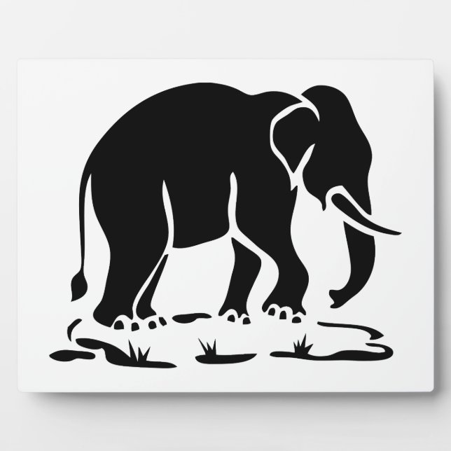 Asian Elephants Ahead Thai Elephant Trekking Sign Plaque (Front)