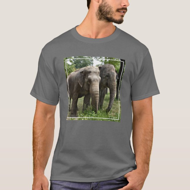 Asian Elephants Side by Side T-Shirt (Front)
