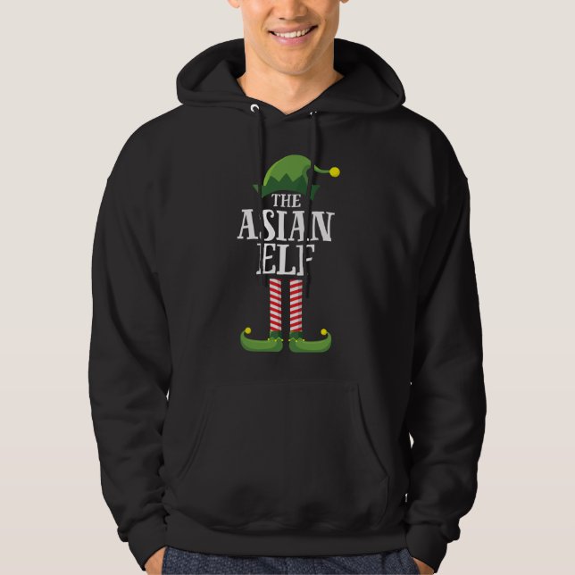 Asian Elf Matching Family Christmas Party Hoodie (Front)