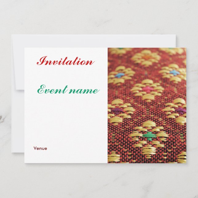 asian fabric invitation (Front)