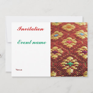 asian fabric invitation