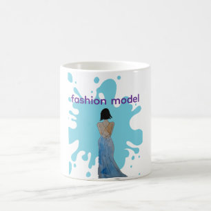Asian Fashion Model with Bob Coffee Mug