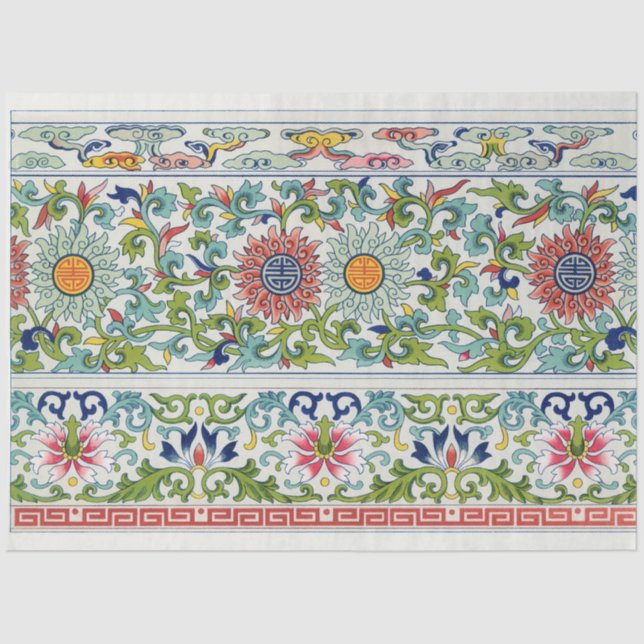 Asian floral decoupage paper (Front)