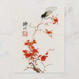 Asian Flower Blossom Vintage Postcard
