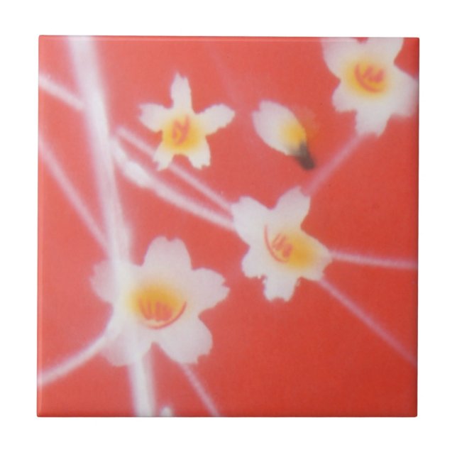 Asian Flowers Tile (Front)