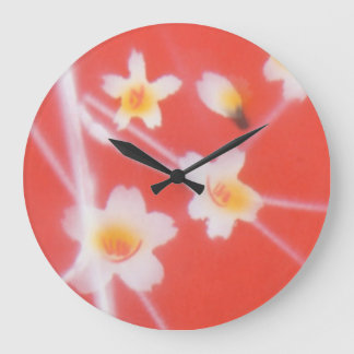 Asian Flowers Wall Clock