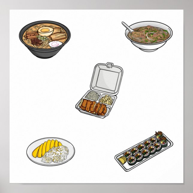 Asian food collection poster (Front)