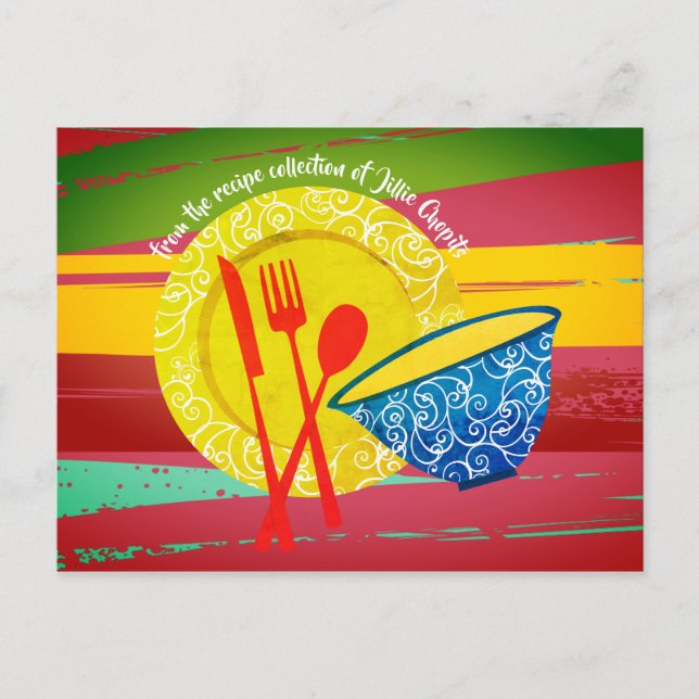 Asian food cooking keeper cookbook recipe card (Front)