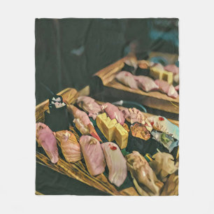 Asian food sushi lover fleece blanket