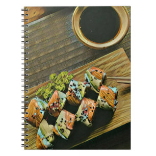 Asian food sushi lover notebook
