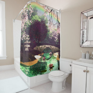 Asian Garden 3D Art Shower Curtain