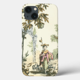 Asian Garden with Woman and Animals iPhone 13 Case