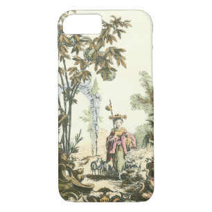 Asian Garden with Woman and Animals iPhone 8/7 Case