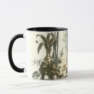 Asian Garden with Woman and Animals Mug