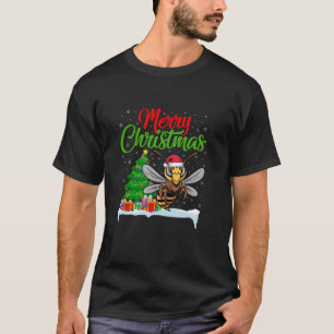 Asian Giant Hornet Christmas Tree Lights Funny Xma T-Shirt