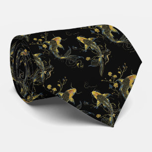 Asian gilded fish tie