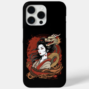Asian Girl Chinese Dragon iPhone 15 Pro Max Case