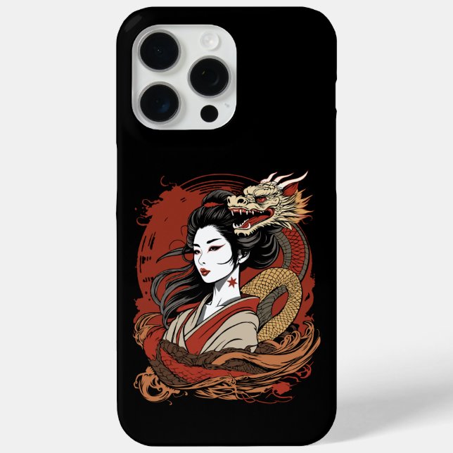 Asian Girl | Chinese Dragon Case-Mate iPhone Case (Back)