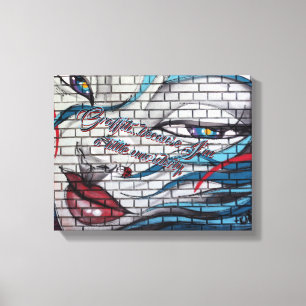 Asian Girl Graffiti Canvas Print