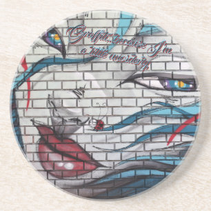 Asian Girl Graffiti Coaster