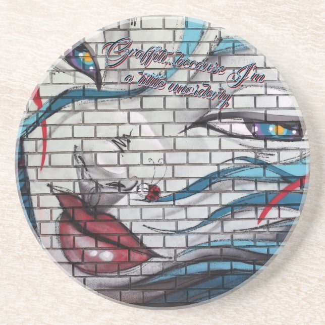 Asian Girl Graffiti  Coaster (Front)