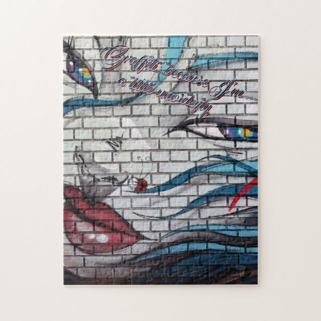 Asian Girl Graffiti  Jigsaw Puzzle (Vertical)