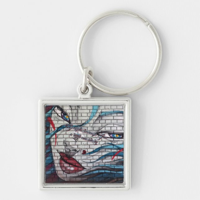 Asian Girl Graffiti  Key Ring (Front)