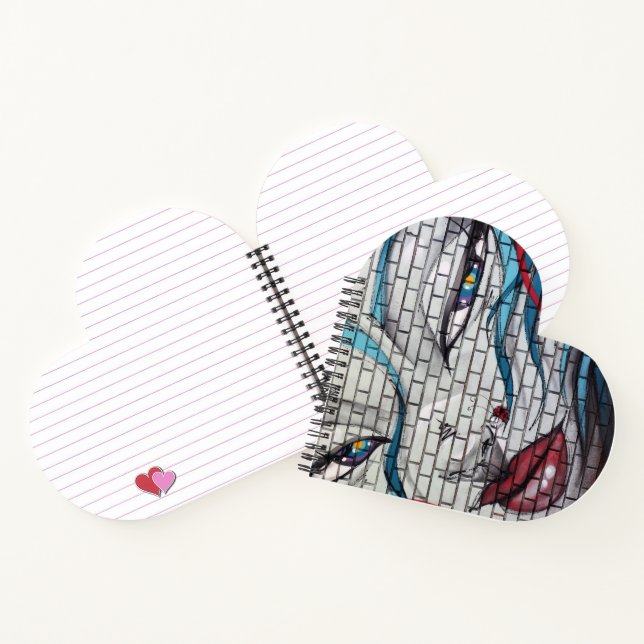 Asian Girl Graffiti  Notebook (Inside)