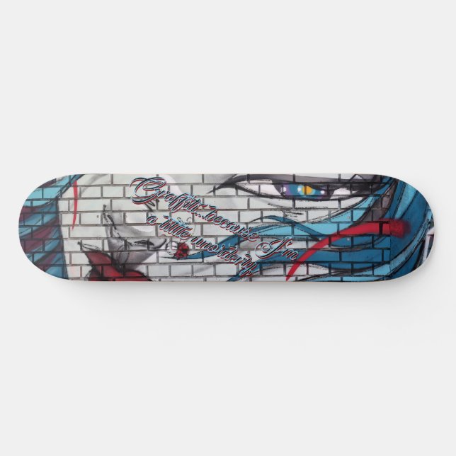 Asian Girl Graffiti  Skateboard (Horz)