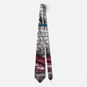 Asian Girl Graffiti  Tie