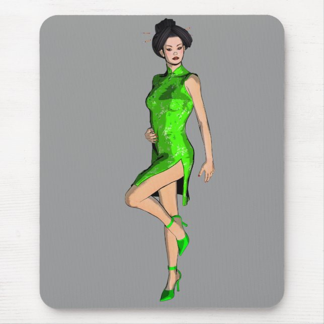 Asian Girl Mousepad (Front)