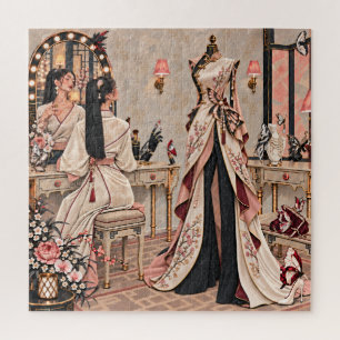 Asian Glamour Girl Jigsaw Puzzle