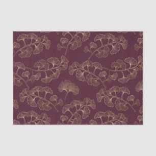 Asian Gold Botanical Pattern Tissue Paper
