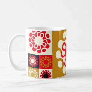 Asian Gold Red Mosaic, Ethnic Style. Coffee Mug