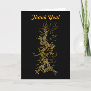 ASIAN GOLDEN DRAGON Collection Thank You Card