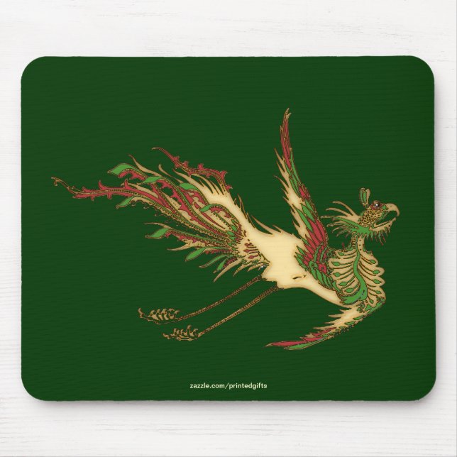 Asian Golden Lucky Dragon Mousepad (Front)