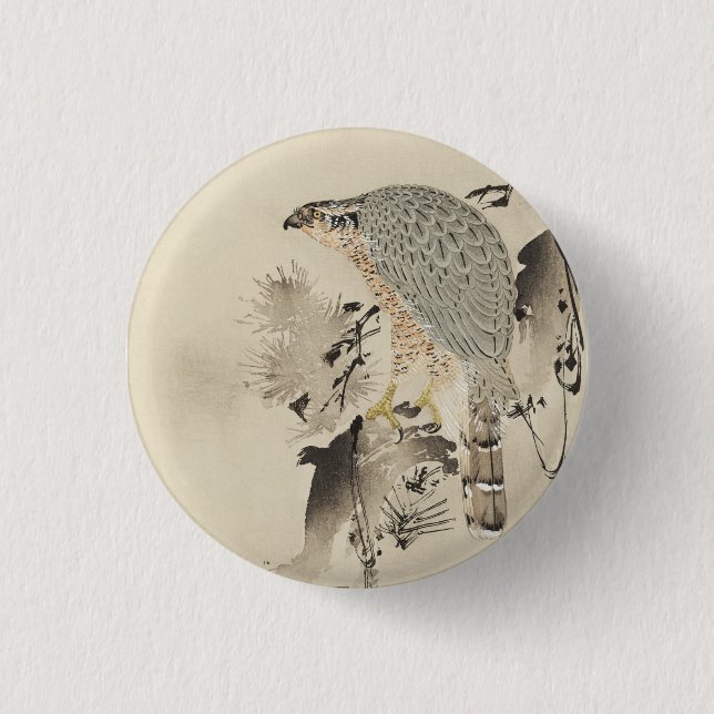 Asian Goshawk - 1890 3 Cm Round Badge (Front)