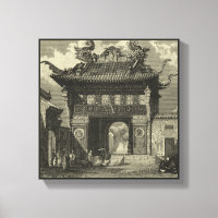 Asian Imperial Temple in Black & White