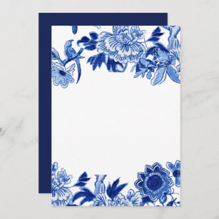 blank blue wedding invitation templates