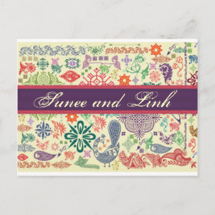 Asian inspiration postcard