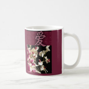 Asian inspired love design coffee mug