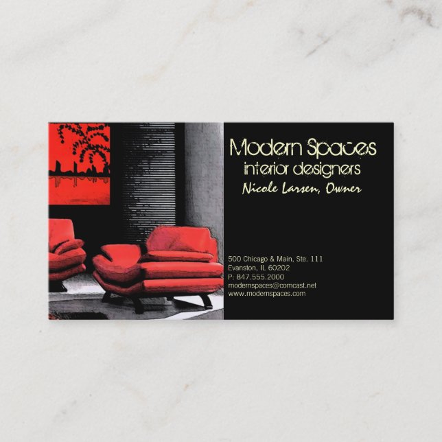 asian interior design business card (Front)
